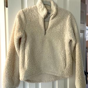 Hollister Sherpa Fleece Pullover - 1/4 Zip w Pockets